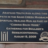 A new plaque honors Arapaho Indians